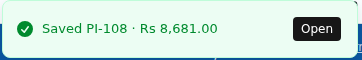 Saved PI-108 · Rs 8,681.00