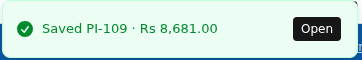 Saved PI-109 · Rs 8,681.00