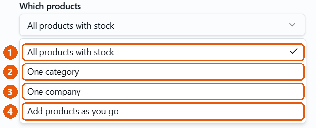 Which products ke chaar options